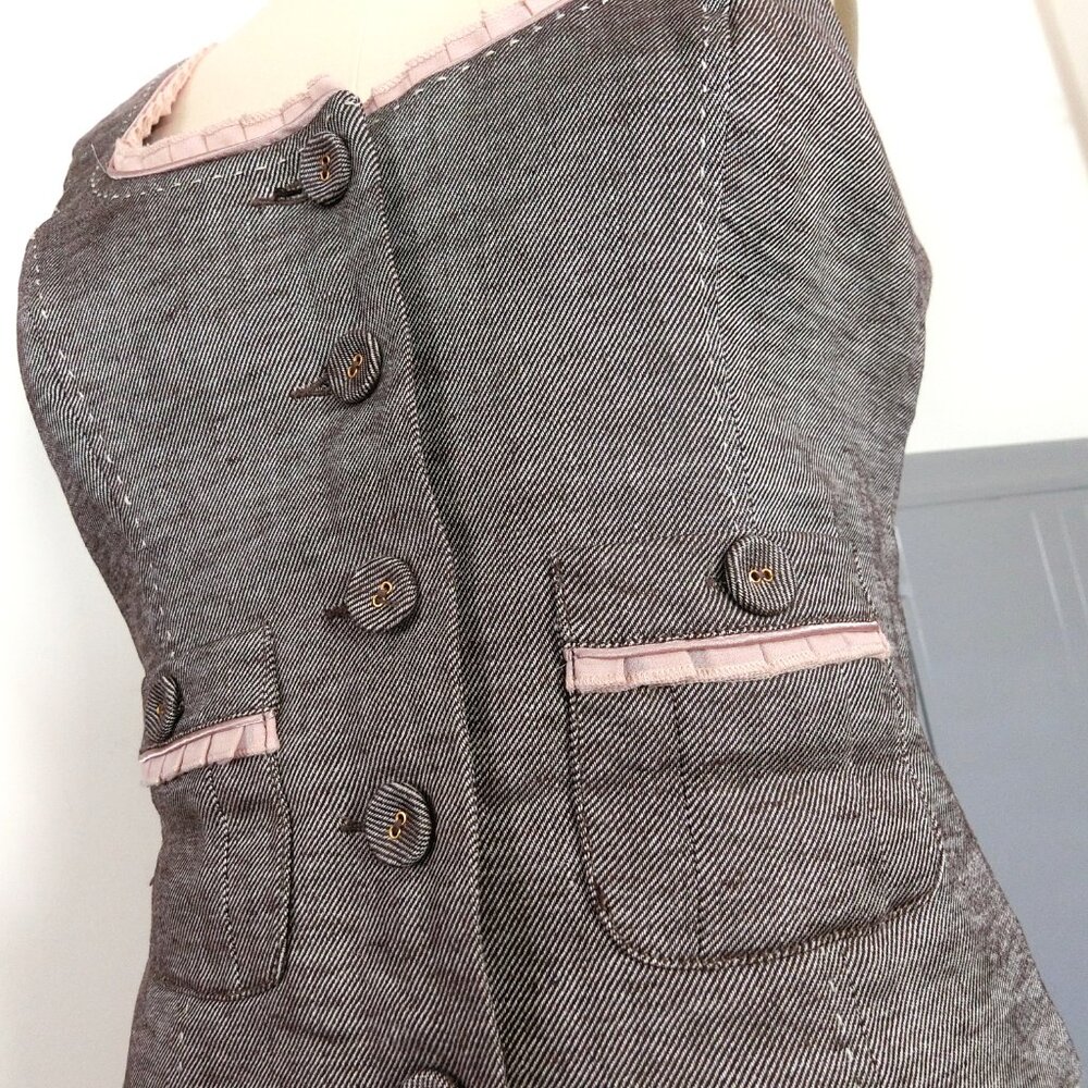 Bebe Contrast Trim Bustier Vest - Picture 5 of 5